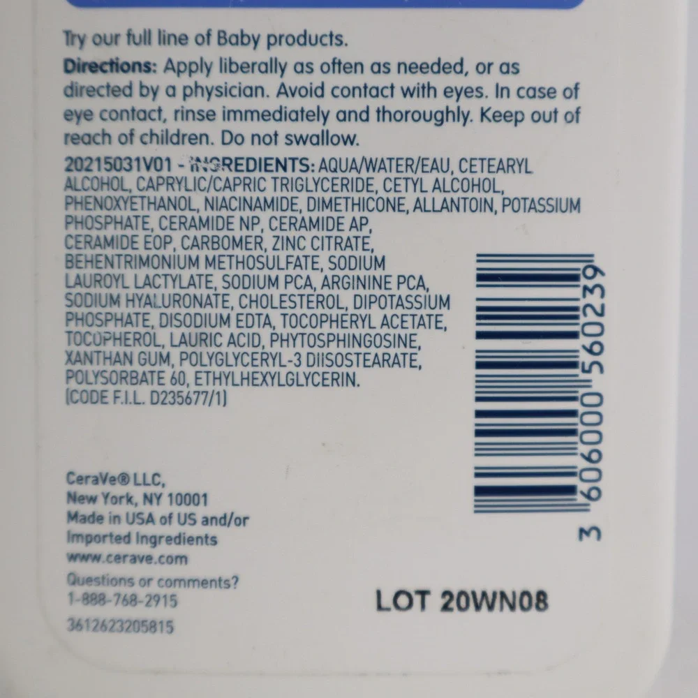 3 PACK CeraVe Baby Body Gentle Moisturizing Body Lotion Fragrance-Free - 8 oz EA